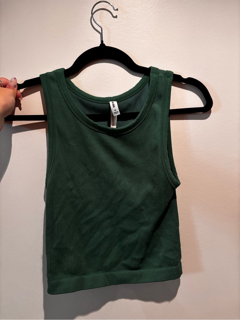 Sunday Best Forest Green Ribbed Tank Aritzia